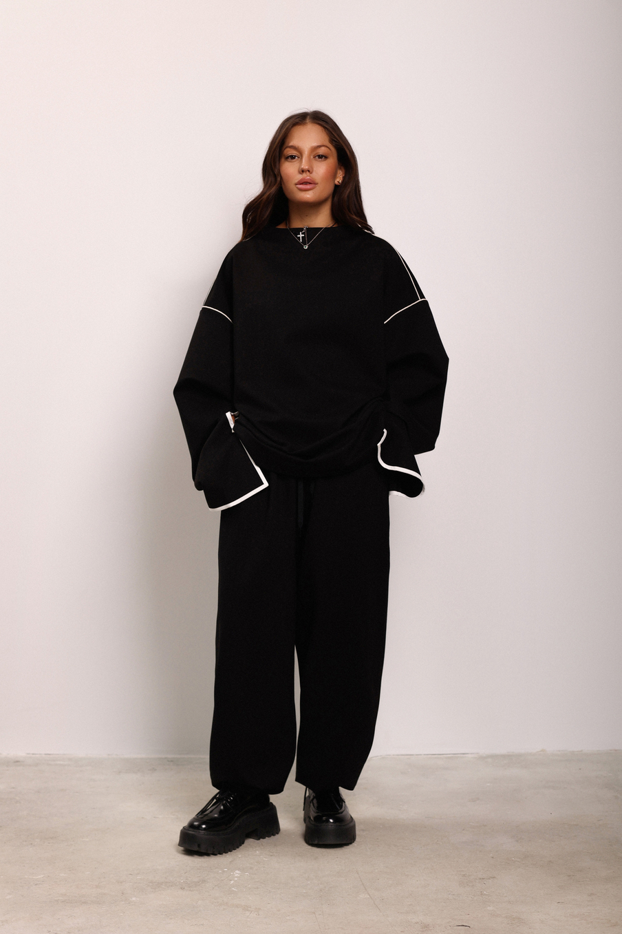 Брюки бананы из джерси