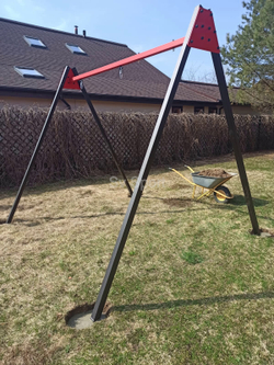 Монтаж уличных качелей Sv Sport