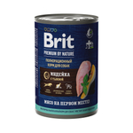 Консервы BRIT PREMIUM BY NATURE dog индейка тыква для взрослых собак всех пород с чувствительным пищеварением 6х410г