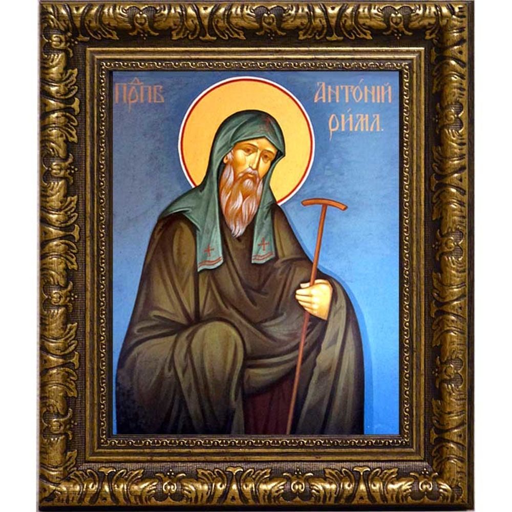 Антоний Римлянин, Новгородский, Преподобный. Икона на холсте.