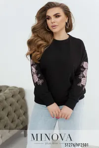 Свитшот 2501-черный Minova