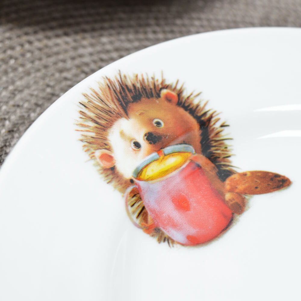 Тарелка 175мм мелкая форма Идиллия Кроха Ежонок