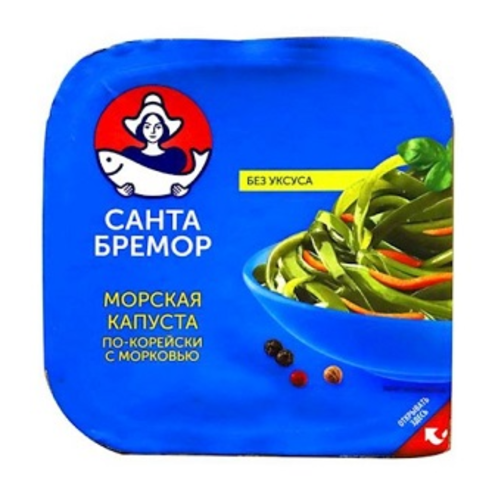 Морская капуста Санта Бремор по-корейский с морковью 200 гр