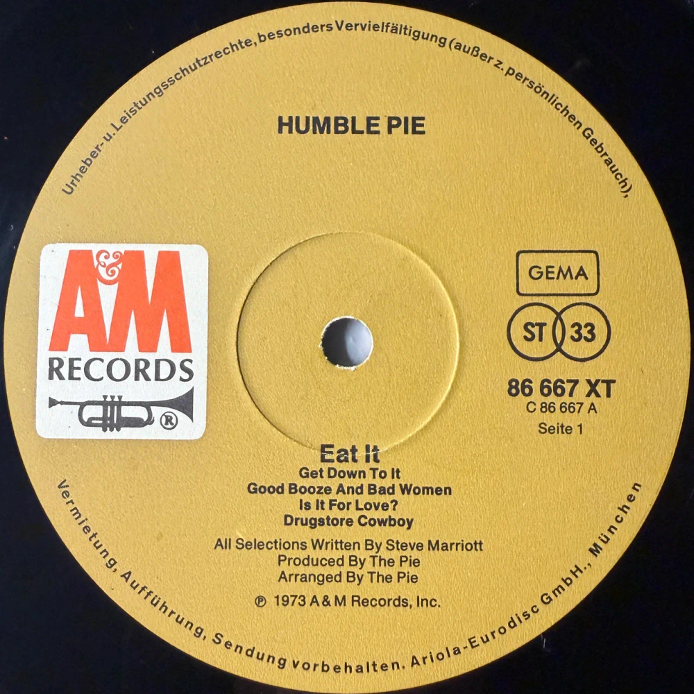 Humble Pie ‎– Eat It 2LP (Германия 1973г.)