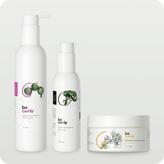 Шампунь Skin harmony 250 мл + Бальзам Pure hydration 200 мл + Крем Soft curl