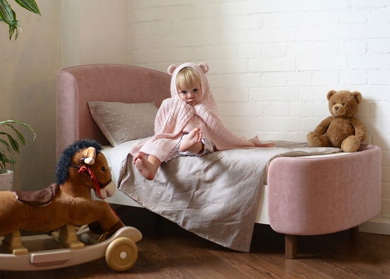 Кровать KIDI Soft для детей от 2 до 4 лет (розовый)