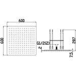 Верхний душ Boheme 428-CR Chrome