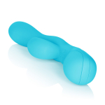 Голубой вибромассажер Impress Tongue со стимуляцией клитора - 18 см. (Цвет: голубой)