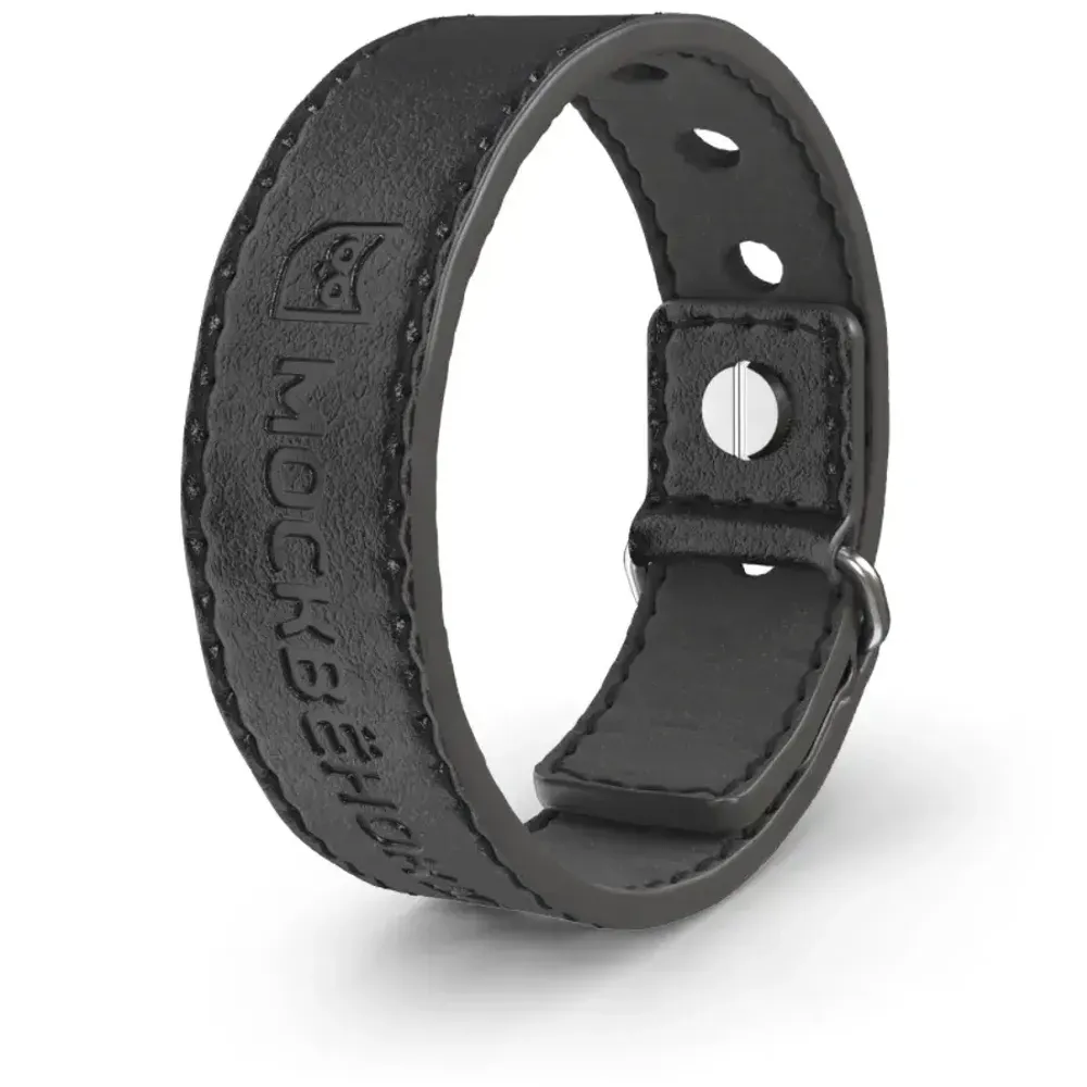 Кожаный браслет Москвёнок STYLE чёрный (проход + питание)