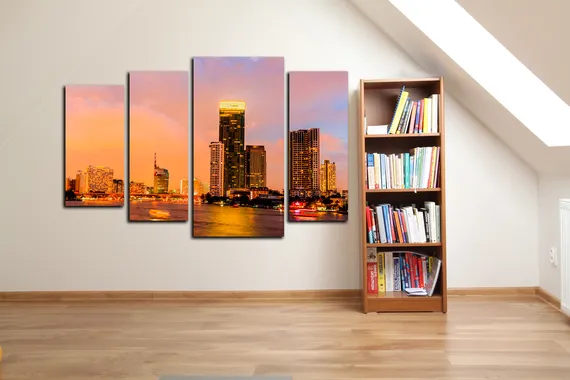 Модульная картина "Высоты у воды"