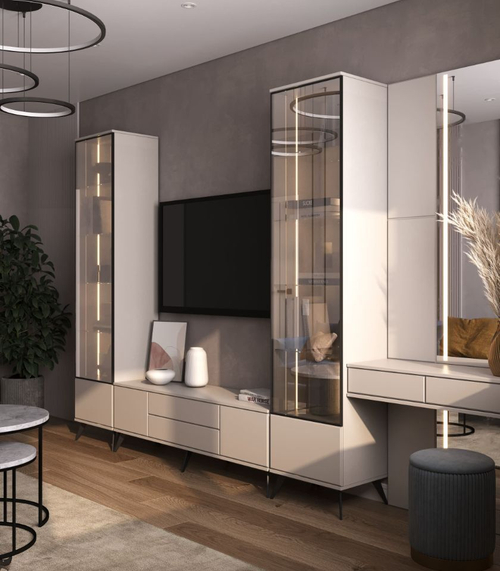 Бланкет мод ТВ-тумба 150 ш.1500 выс.475 гл.395 Эмаль Сатин Кубань-Мебель