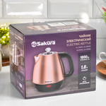 Чайник электрический 1,8л Sakura SA-2188BK, дисковый, черный