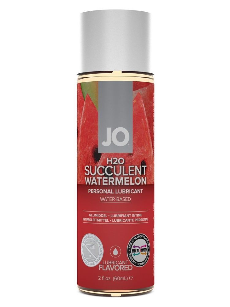 Лубрикант на водной основе с ароматом арбуза JO Flavored Watermelon - 60 мл. (Цвет: не задано)