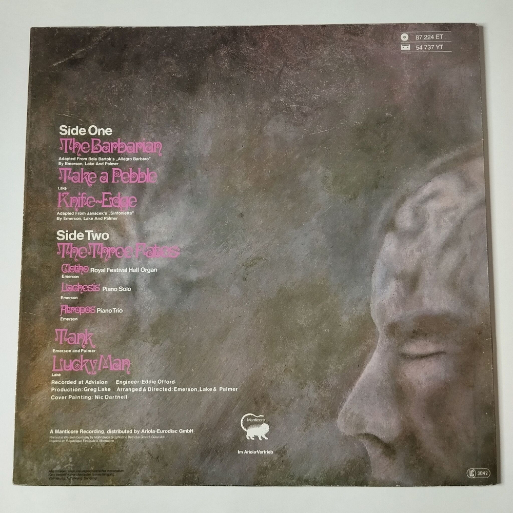 Винтажная виниловая пластинка LP Emerson, Lake and Palmer (Germany 1979)