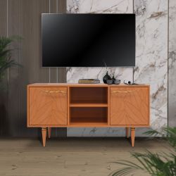 Тумба под ТВ Арт Колор leaves 117см Классик Голд Томленый оранжевый