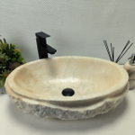Раковина из оникса Oval White Marmo Wave OO-62640 58*38*15