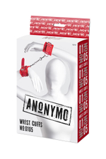 Красные наручники Anonymo из искусственной кожи
