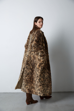 Шуба двубортная из шерсти Стелла Маккартни