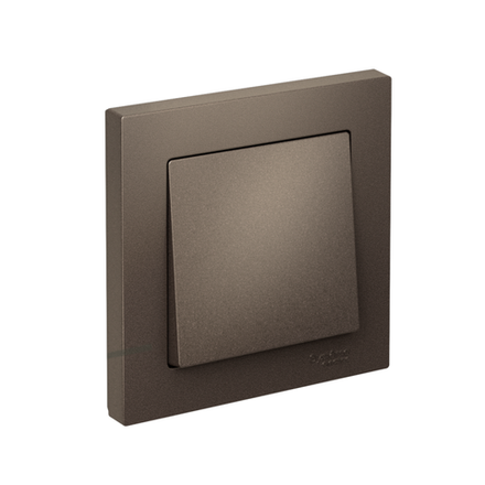 Выключатель 1-кл. СП AtlasDesign 10А IP20 (сх. 1) 10AX в сборе мокко SE ATN000612