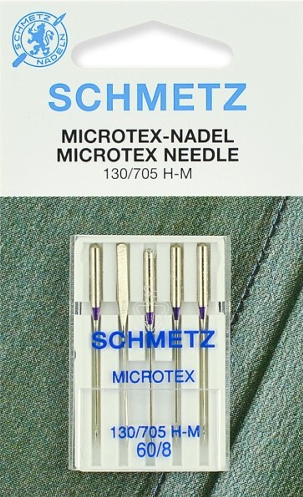 Иглы микротекс (особо острые) Schmetz 130/705H-M № 60, 5 шт..