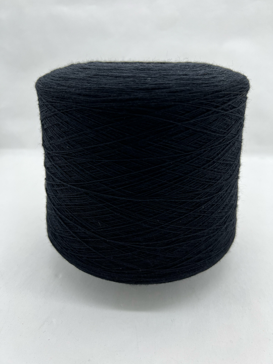 Пряжа Lanecardate Canberra 1/15.5 (100% мериносовая шерсть кардная) 1550 м/100гр черный