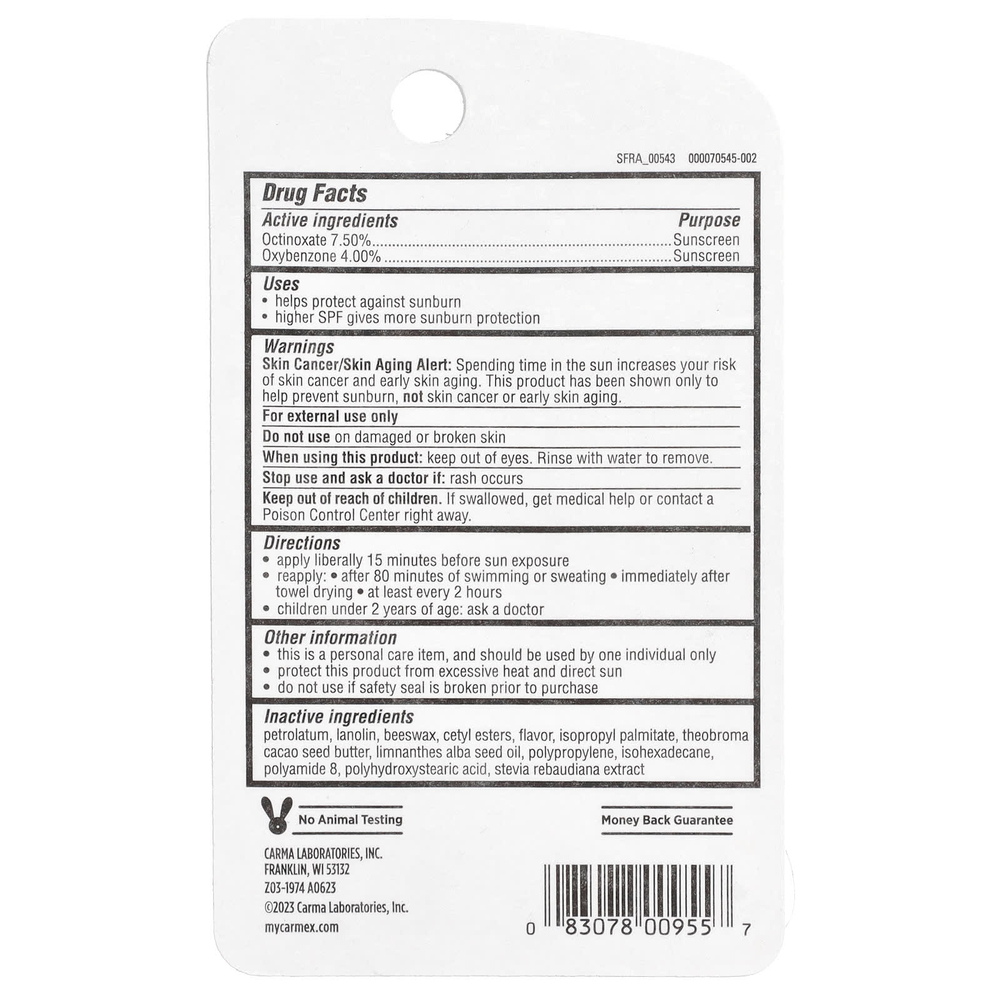 Carmex, Daily Care®, увлажняющий бальзам для губ, SPF 15, свежая вишня, 10 г (0,35 унции)