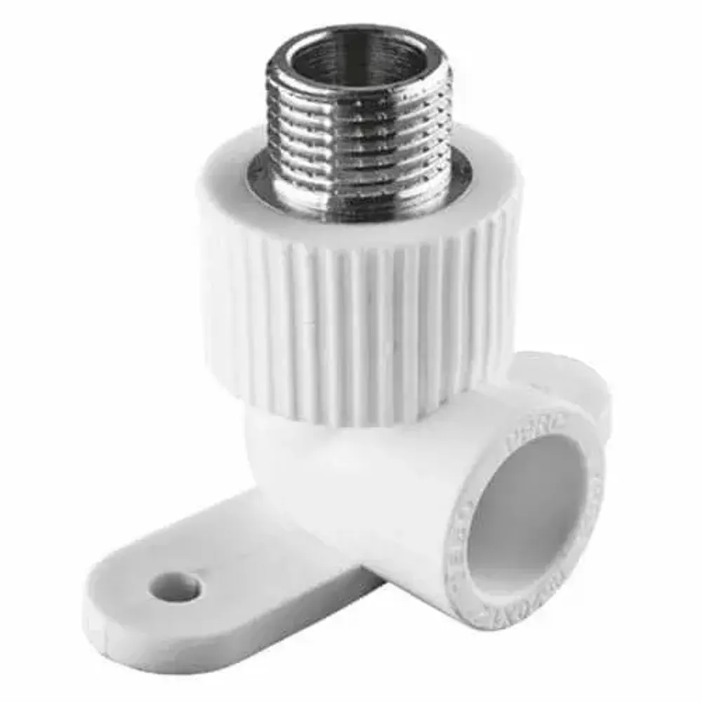 Угол РР с крепл. 20*1/2&quot; нар. белый (Tebo)