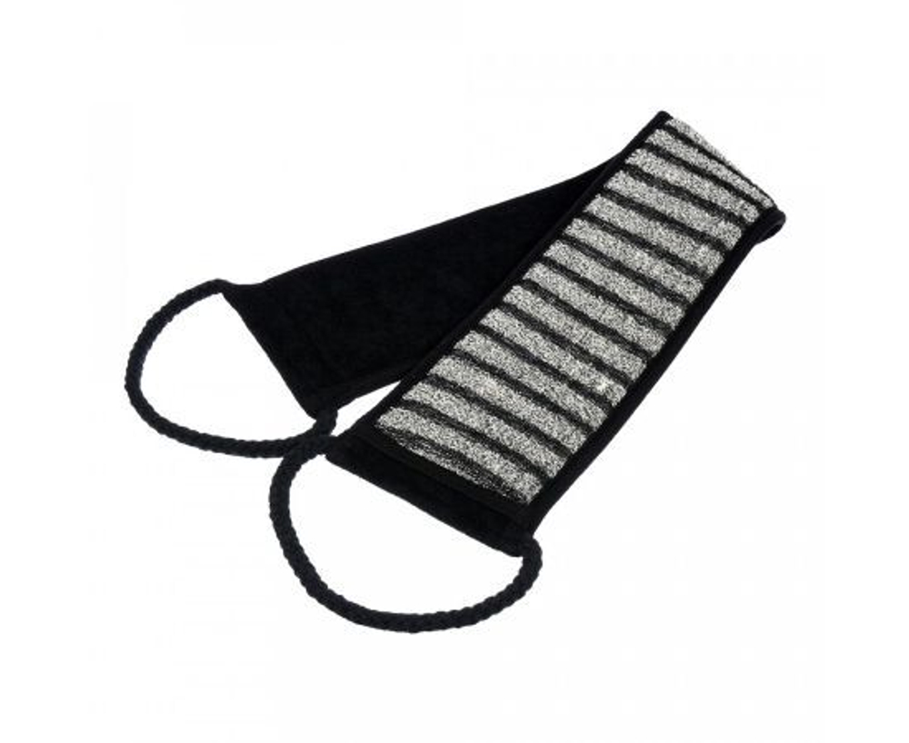 Мочалка Мужская лента, 10х60 см (10х74 см с ручками) Банные штучки 41264