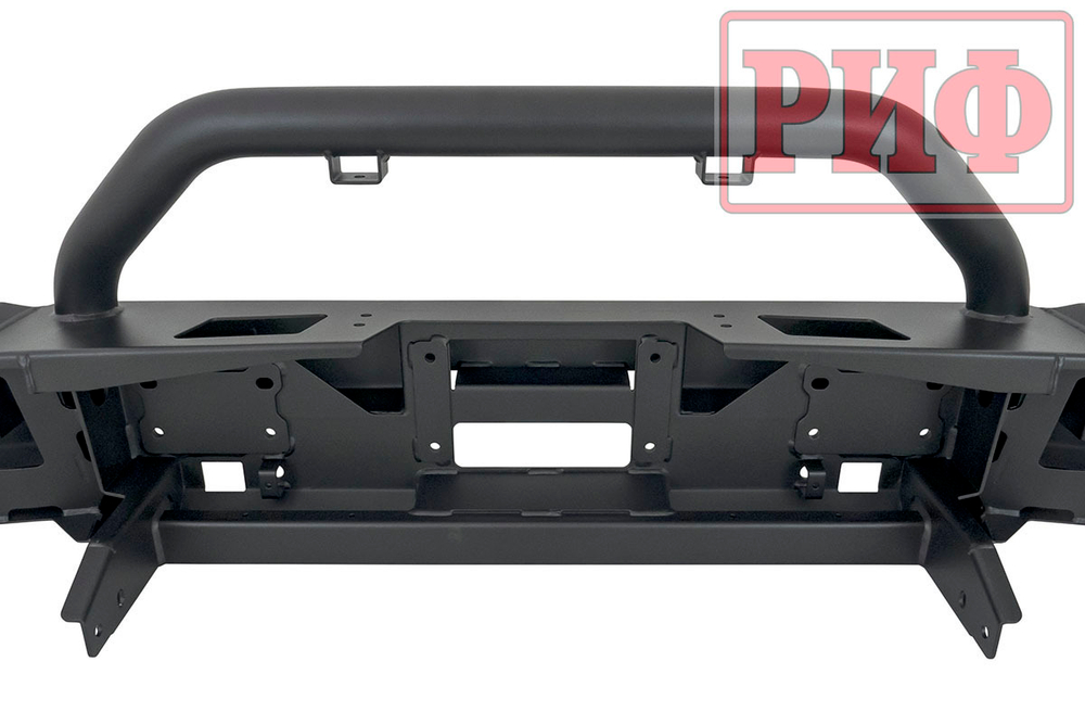 Бампер силовой передний Jeep Wrangler JL 2018+ под доп. фары, с центральной защитной дугой