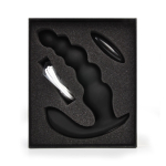 Анальный вибромассажер с пультом ДУ 10 режимов черный 16.5 см