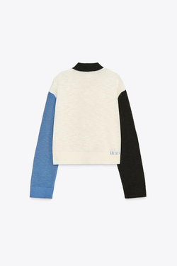 ZARA КАРДИГАН С КОНТРАСТНЫМИ ДЕТАЛЯМИ, РАЗНОЦВЕТНЫЙ