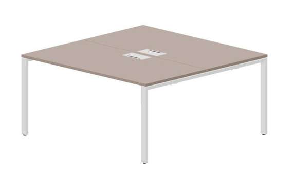 Составной стол Strike на 2 рабочих места 1580х1566х750мм (2 металлических аутлета)