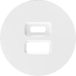Donel D16 глянцевый белый Накладка для розеток USB