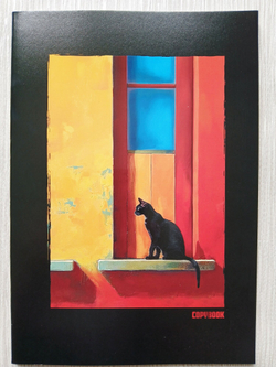 Тетрадь 64 листов А4. "Чёрный кот", общая, в клетку. Формат А4 (296*203 мм). Арт.120035. Без полей. Комплект 3 шт.