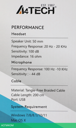 Наушники A4Tech Fstyler FH300U белый