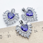 Подвеска Сердце, цвет серебро, фианиты, размер 18*19 мм, цена за 1 шт