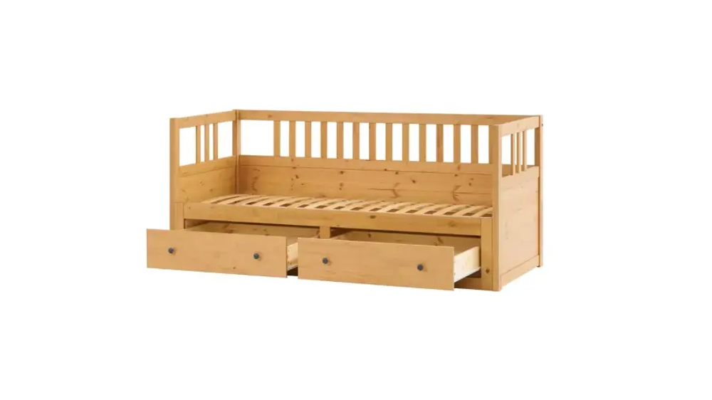 Кровать-тахта с хранилищем - аналог IKEA HEMNES / ХЕМНЭС/ ХЕМНЕС / КЫМОР / ИКЕА 80х200 см, светло-коричневый