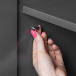 Комод Арт Сканди с 2 полками Серый Амбер