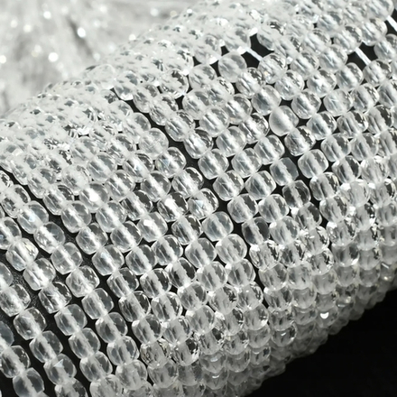 Горный хрусталь (кварц), бусины кубик, ювелирная грань, 4.2мм