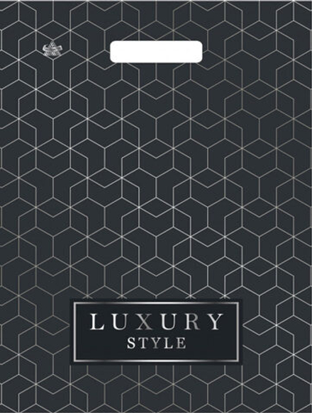 Пакет 40*31см (30мк) с вырубной укрепл. ручкой "Стиль лакшери" ПВД