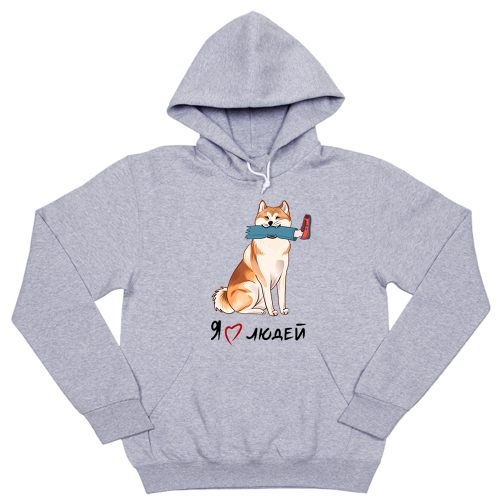 Толстовка "Акита любит людей"