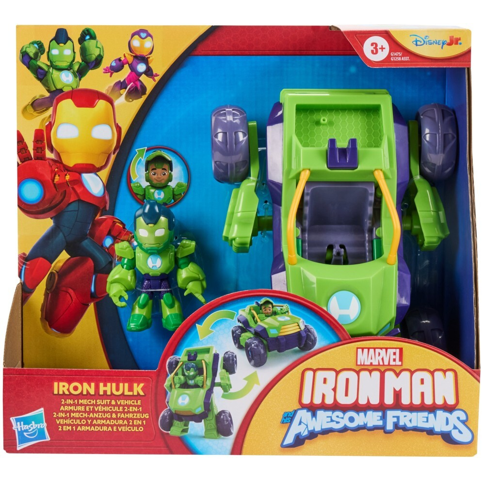 Hasbro Железный человек и суперкоманда - Мех 2в1 IRON HULK + фигурка G1475