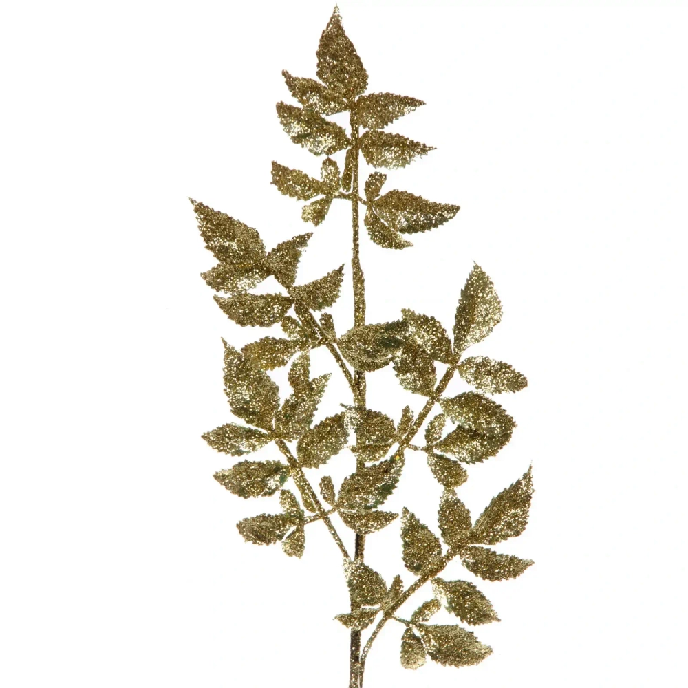 Ветка декоративная «Изысканный блеск» 62 см, Золото