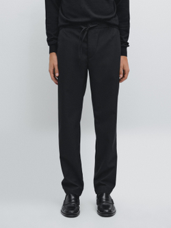 Massimo Dutti Брюки-джоггеры, черный