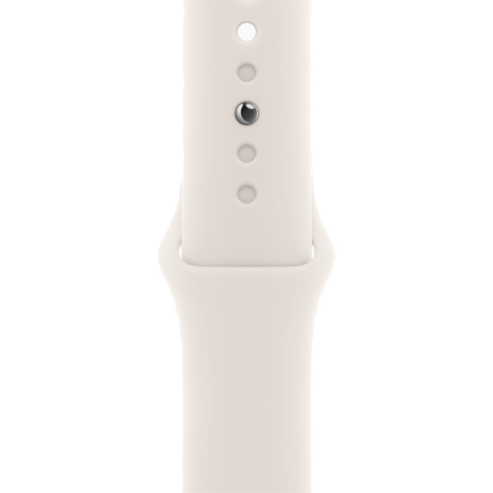 Apple Watch SE, 44 мм, алюминий цвета «Сияющая звезда», ремешок Sport Band цвета «Сияющая звезда» (2024)