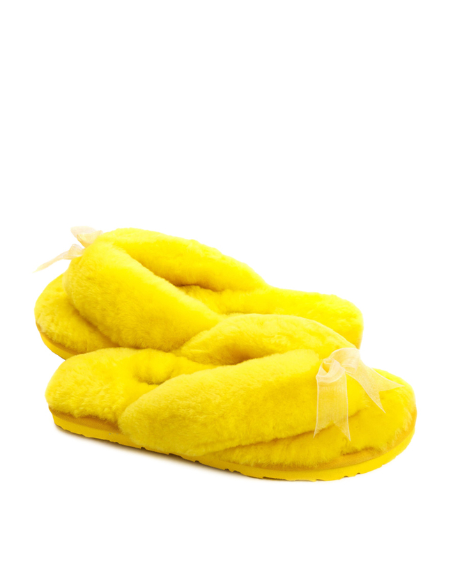 FLUFF FLIP FLOP II-yellow