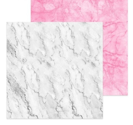 Фотофон двусторонний «Мрамор белый/розовый», 45 × 45 см, переплётный картон, 980 г/м
