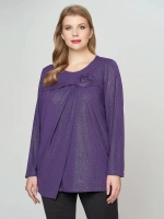 Блузка нарядная блестящая с розой