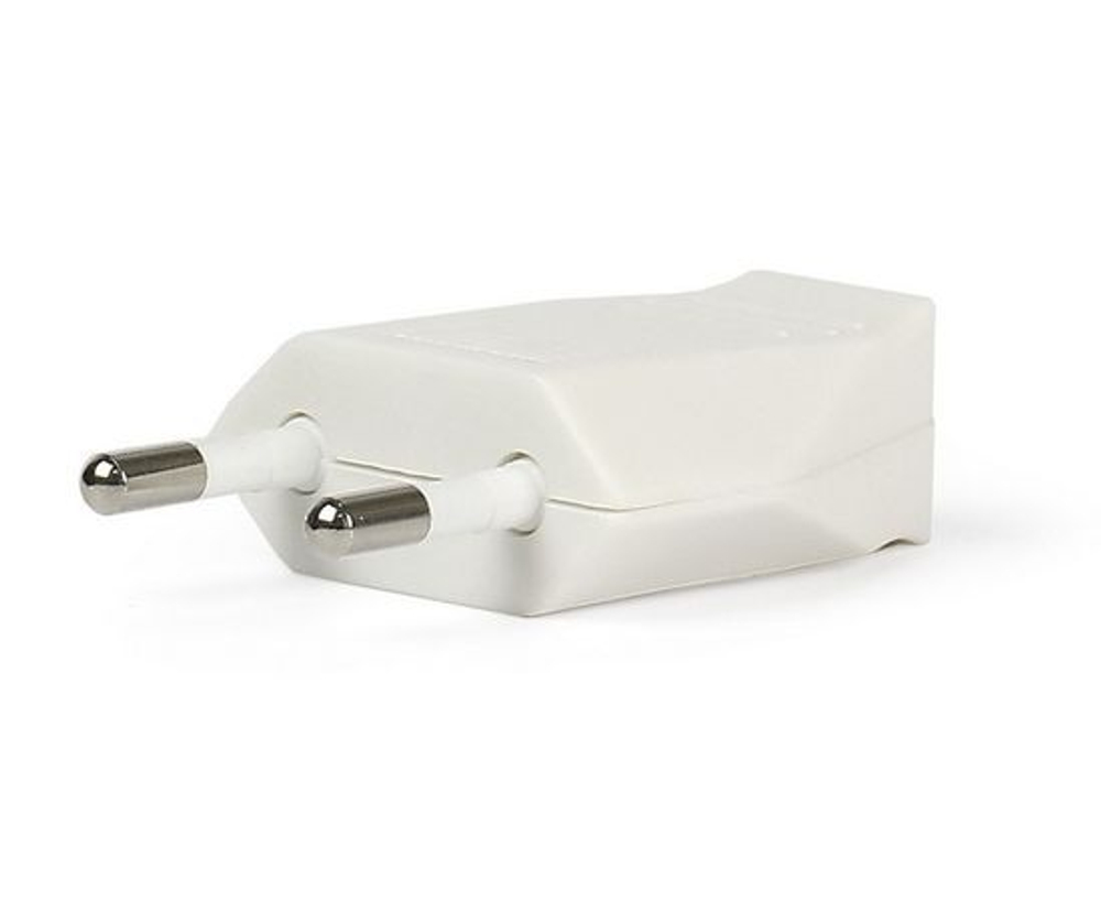 Вилка Smartbuy, плоская белая 2,5А 250В (SBE-2.5-P06-w)