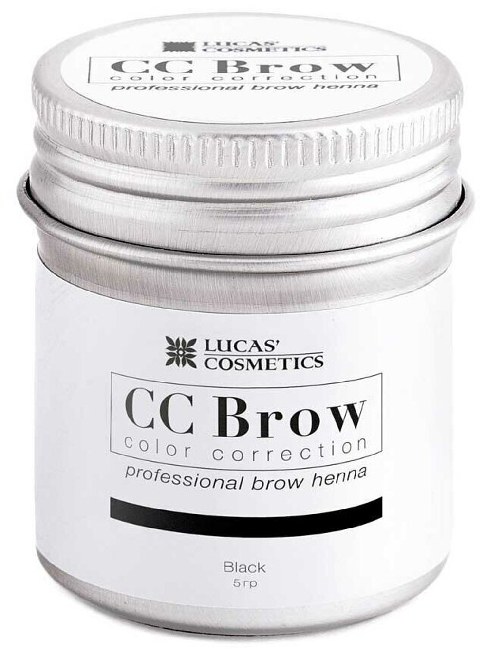 Хна для бровей CC Brow (black) в баночке(черный), 5 гр